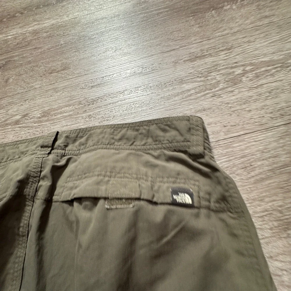 The North Face Convertible Pants Mens 34 Green Nylon Hiking Paramount Peak 34x32